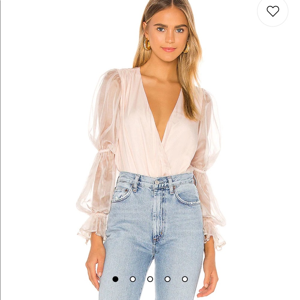 Never Worn Lovers and Friends Blush Pink Bodysuit.